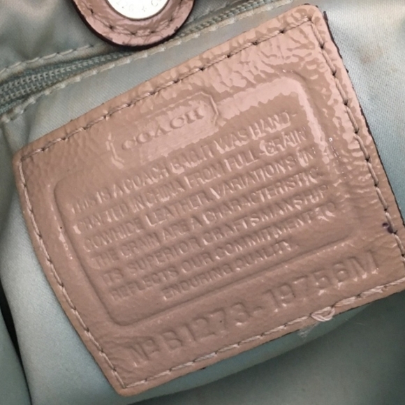 Authentic Coach Gray Patent Leather Purse Bag - Picture 8 of 8